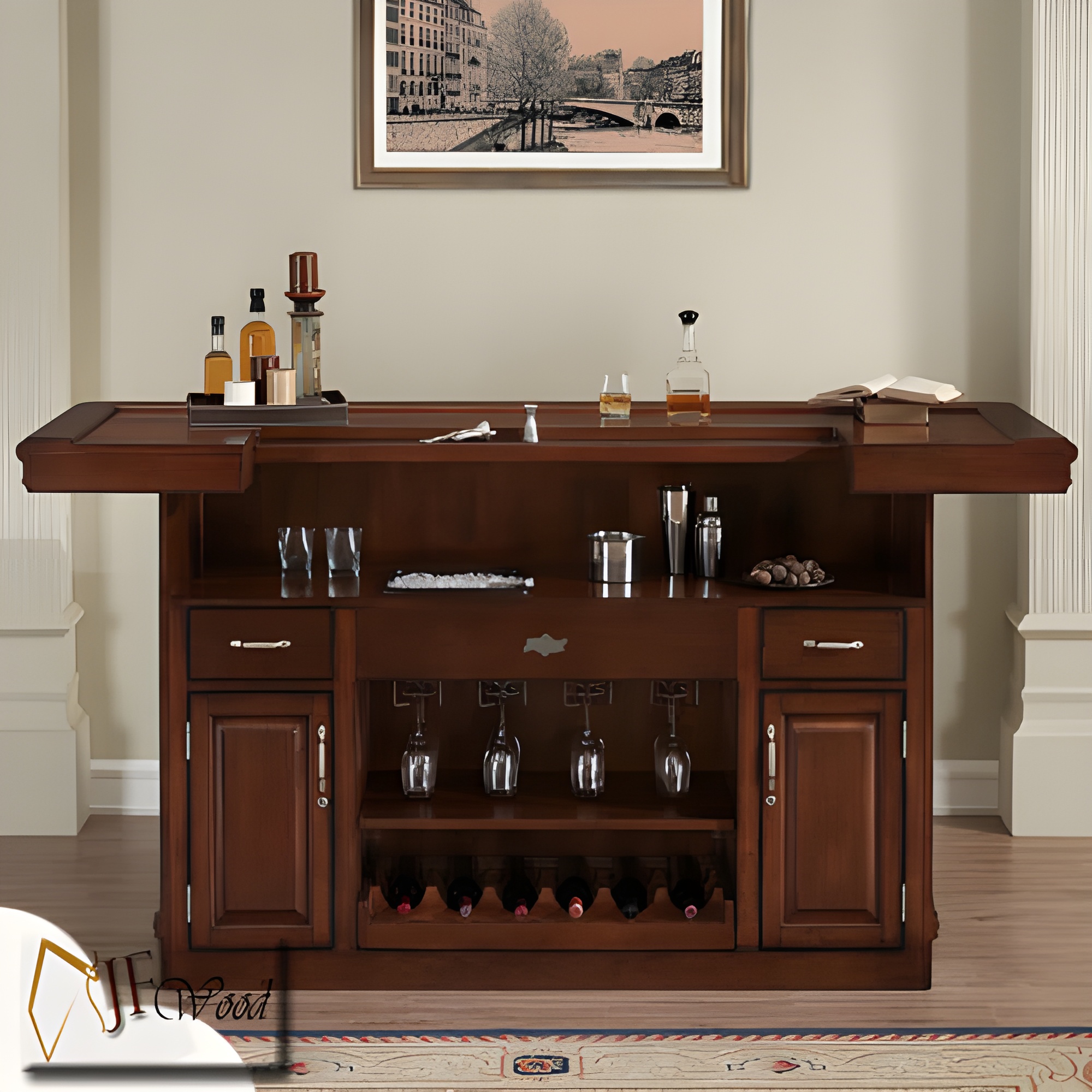 Arabella Bar Cabinet Vintage Wine